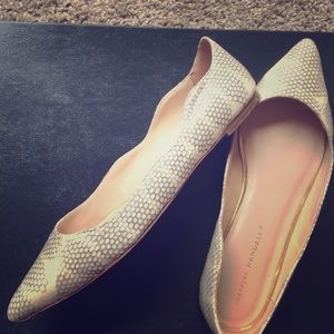 Loeffler Randall Faux Snakeskin Flats Sz 9